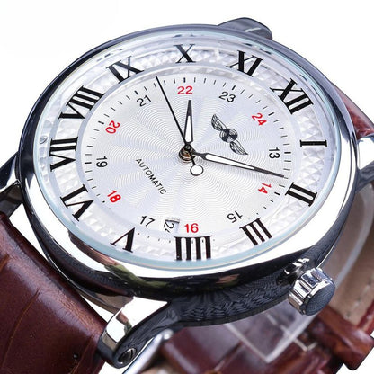Modische Luxus-Leder Vollautomatische Uhr