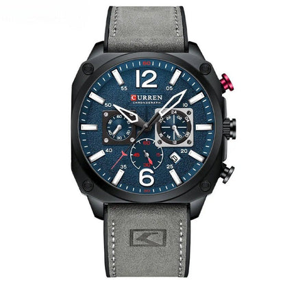 Business Leder Quarz Armbanduhr