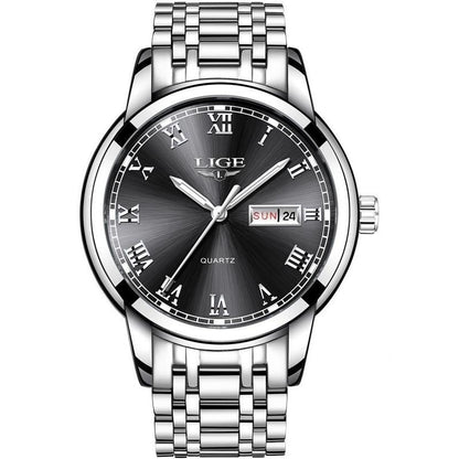 LIGE - Elegante römische Stahl-Uhr