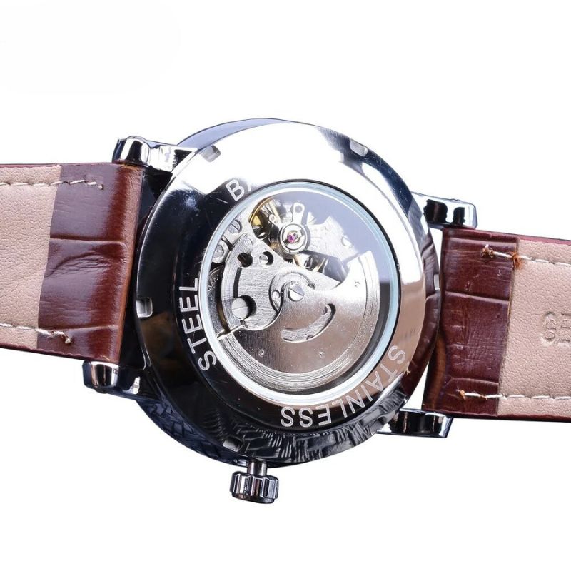 Modische Luxus-Leder Vollautomatische Uhr