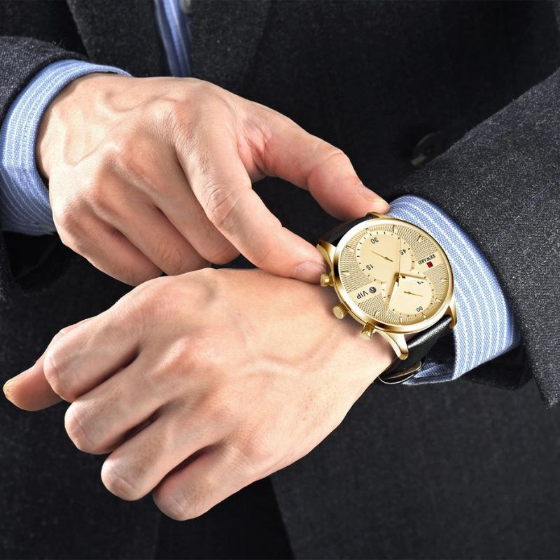 Luxus Chronograph Robuste Quarz Uhr