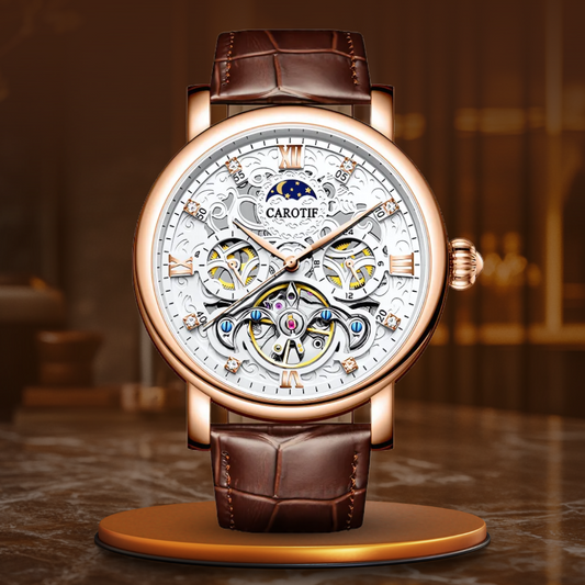 Business Lederband Mechanische Automatik Uhr