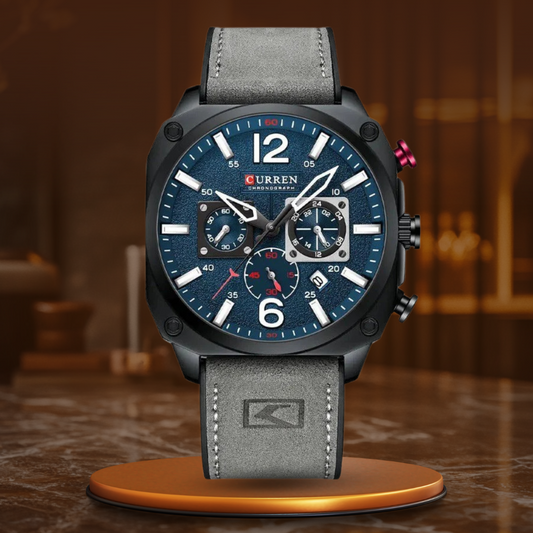 Business Leder Quarz Armbanduhr