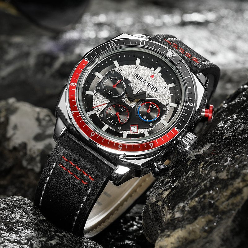 Luxus Chronograph Sport Quarz Uhr