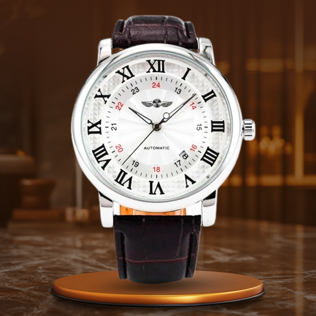 Modische Luxus-Leder Vollautomatische Uhr