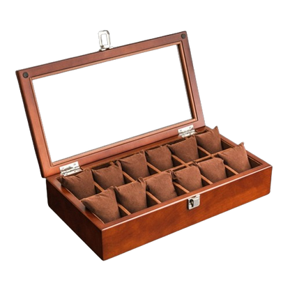 Elegante OBSYSS Uhrenaufbewahrungsbox aus Holz