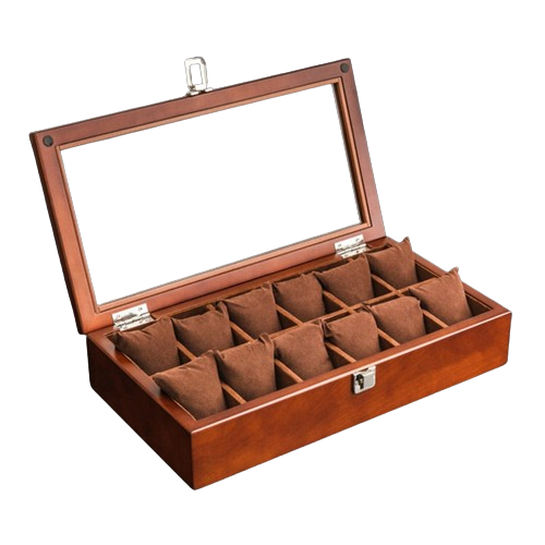 Elegante OBSYSS Uhrenaufbewahrungsbox aus Holz