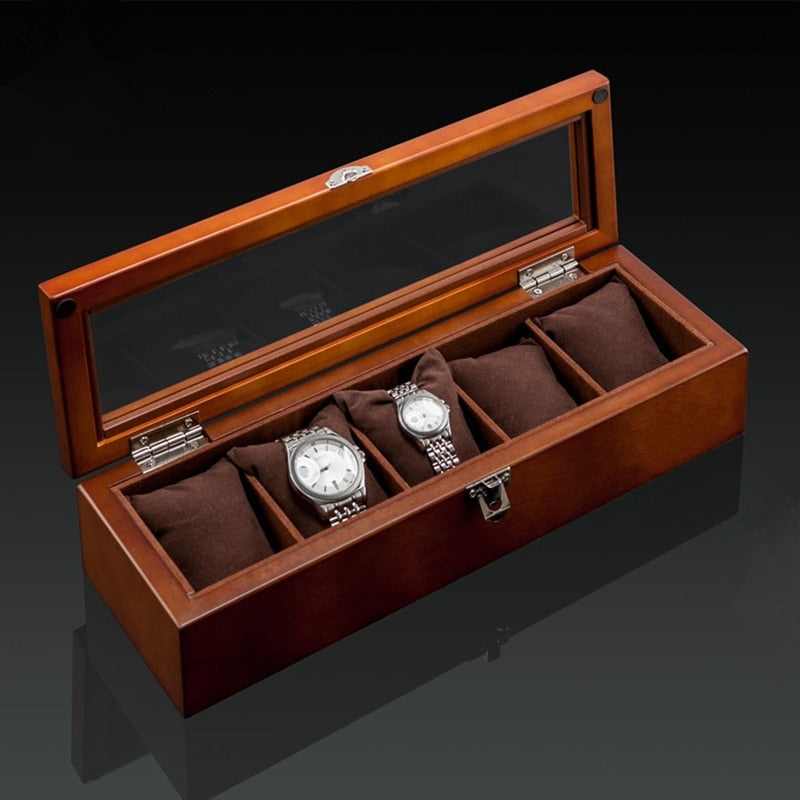 Elegante OBSYSS Uhrenaufbewahrungsbox aus Holz