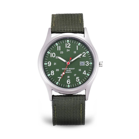 Militärisch inspiriertes lässiges Armbanduhr