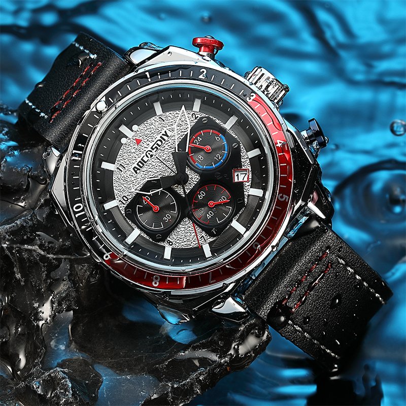 Luxus Chronograph Sport Quarz Uhr