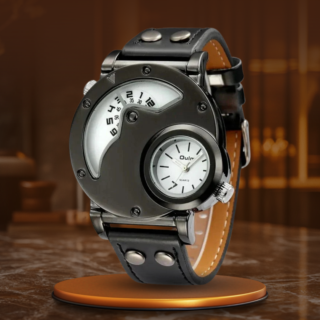 Luxuriöse Dual-Time Quarzuhr
