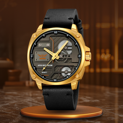 Quarz Leder Herren Uhr