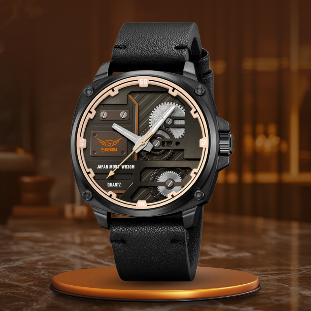 Quarz Leder Herren Uhr