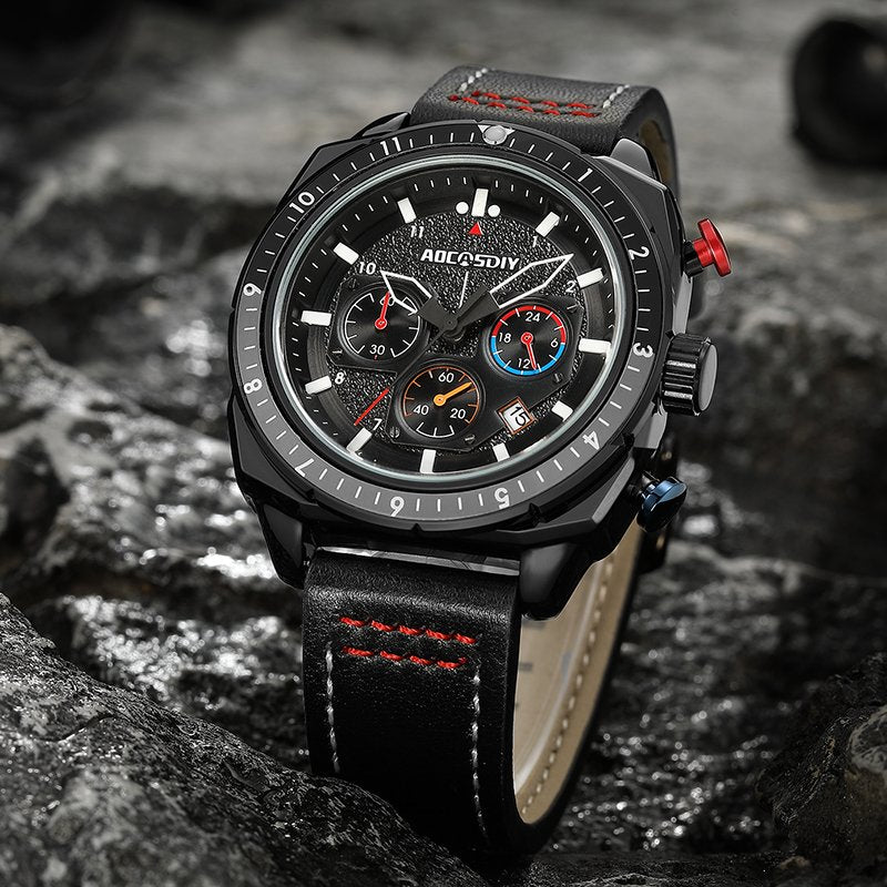 Luxus Chronograph Sport Quarz Uhr
