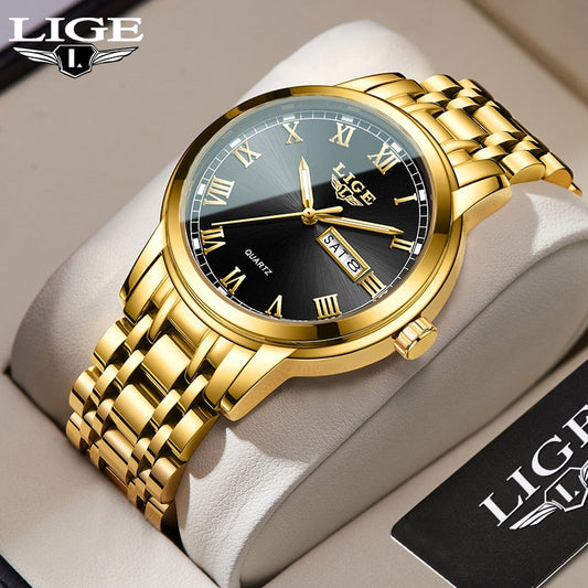 LIGE - Elegante römische Stahl-Uhr