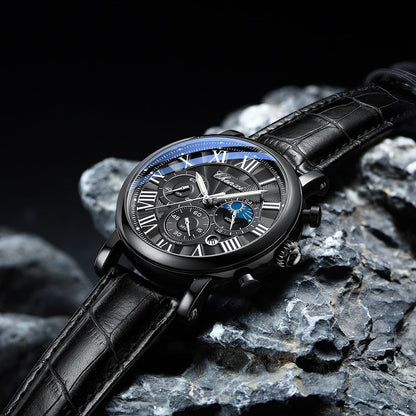 Luxus Lederarmband Quarzuhr