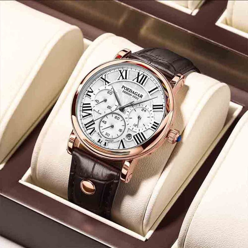 Luxus Freizeitmoderne Chronographenarmbanduhr